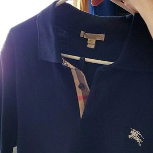 Burberry brit polo style collard short sleeve shirt